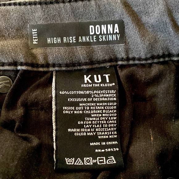KUT Donna High Rise Ankle Skinny Petite Pants - Picture 8 of 8